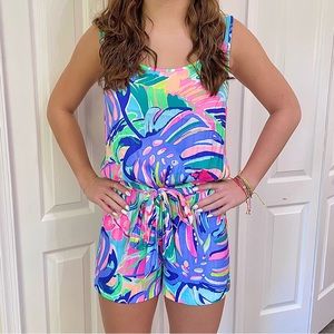 Lily Pulitzer Colorful Summer Tie Romper